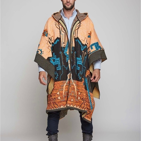 Chekanka Unisex Balam Poncho / Cape Multicolor One Size Fits All​​​​​​ - Picture 14 of 15